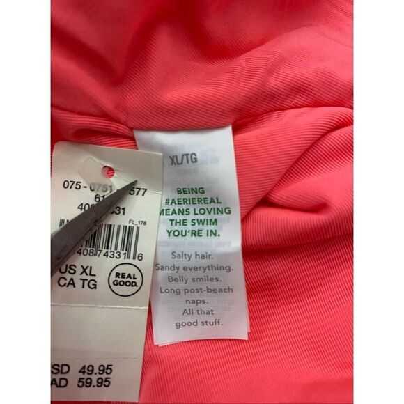Aerie Charms Blow Pop Bubblegum Pink One Piece Swimsuit Sz XL NEW - Picture 5 of 7